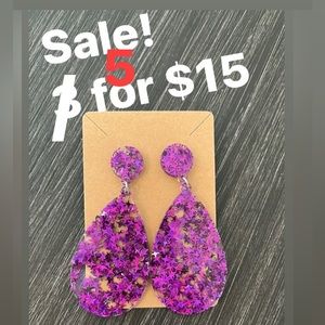 Mardi Gras earrings!